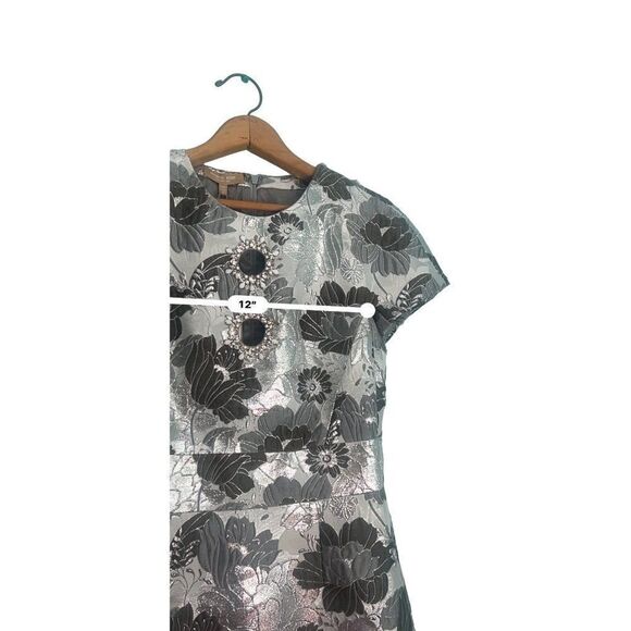 NWD Michael Kors Italy Collection floral print jeweled Dress size 2 - Picture 14 of 16